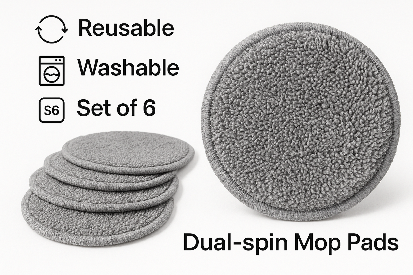 Vervangende dweilpads voor RoboSoft™ robotstofzuiger (set van 6)