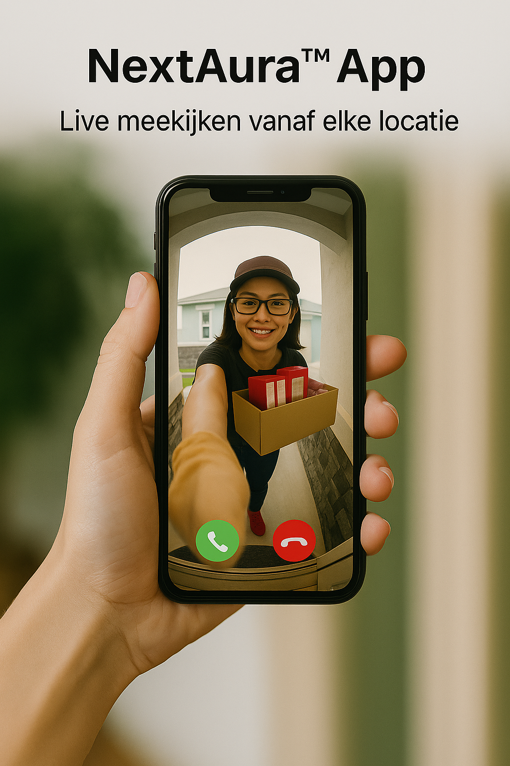 NextAura™ Video Deurbel Set – 2K HD + Binnenmonitor | Draadloos
