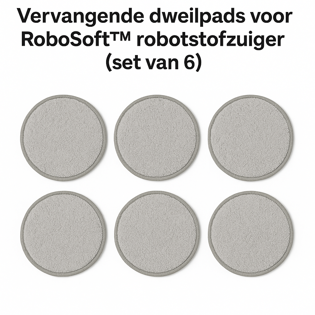 Vervangende dweilpads voor RoboSoft™ robotstofzuiger (set van 6)