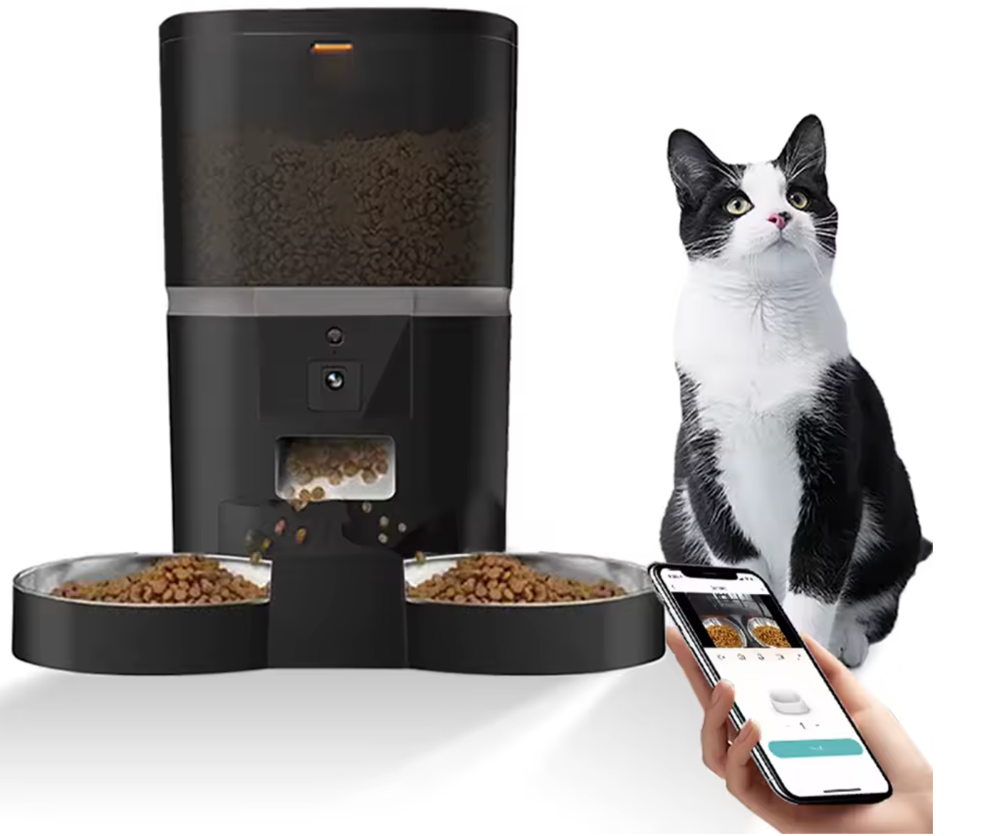 🐾 SmartFeed Pro 4L – Automatische Voerbak met Camera & App Besturing