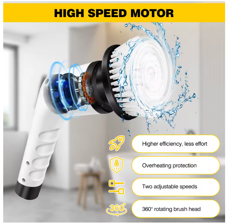 ElectroClean™ – Elektrische Reinigingsborstel 4-in-1 | USB-Oplaadbaar & Waterproof