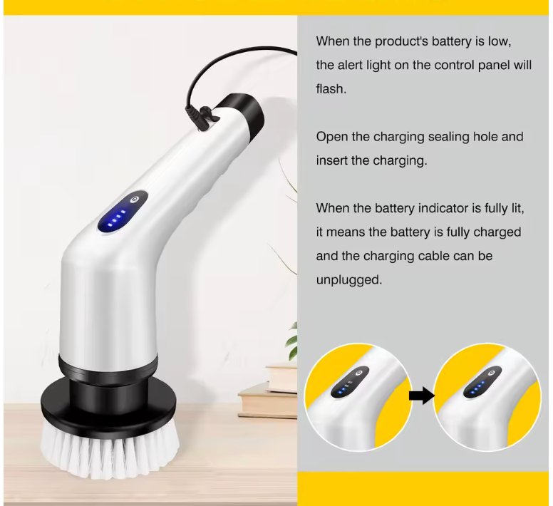 ElectroClean™ – Elektrische Reinigingsborstel 4-in-1 | USB-Oplaadbaar & Waterproof