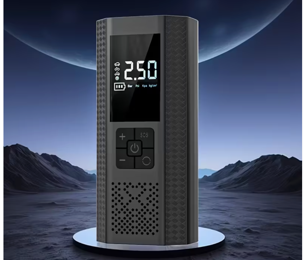 Draagbare Elektrische Bandenpomp – Digitale Compressor met LED-Display & USB-C Opladen
